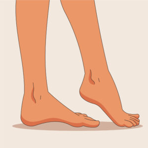 Hand drawn foot cartoon illustration